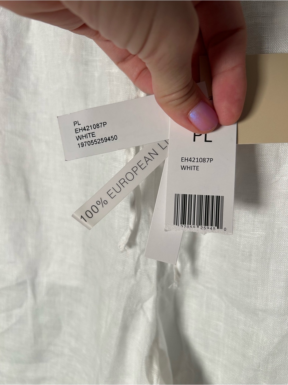 NEW Elie Linen Wide-Leg White Pants Beach Pool Travel size Large - Picture 5 of 9